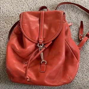 Coach leather bag/ backpack red shoulder bag